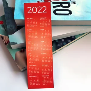 Printed bookmark calendar