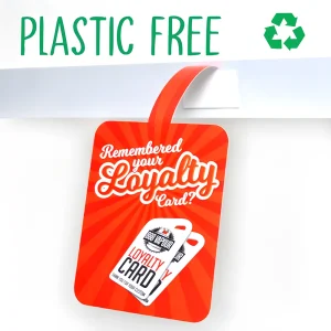 Eco friendly, plastic free shelf wobblers