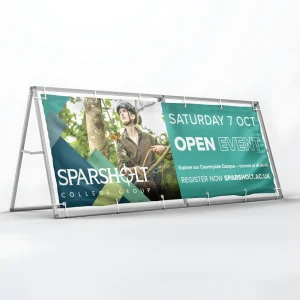 Free standing PVC banner frame