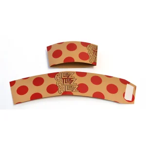 Taped Printed Coffee Cup Sleeves