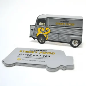 Die cut business cards