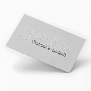 Embossed business cards