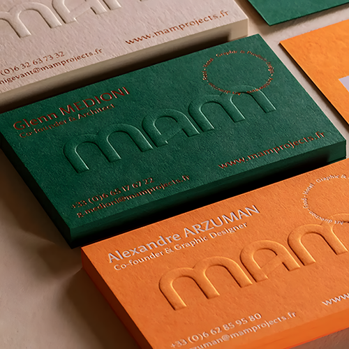 Embossed Business Cards