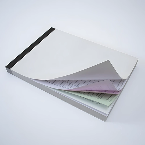 Printed perforated NCR book