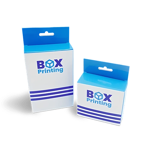 printed boxes with euro slot hangers