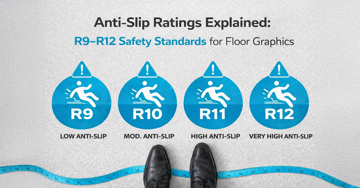 Anti-Slip Ratings Explained: R9–R12 Safety Standards for Floor Graphics