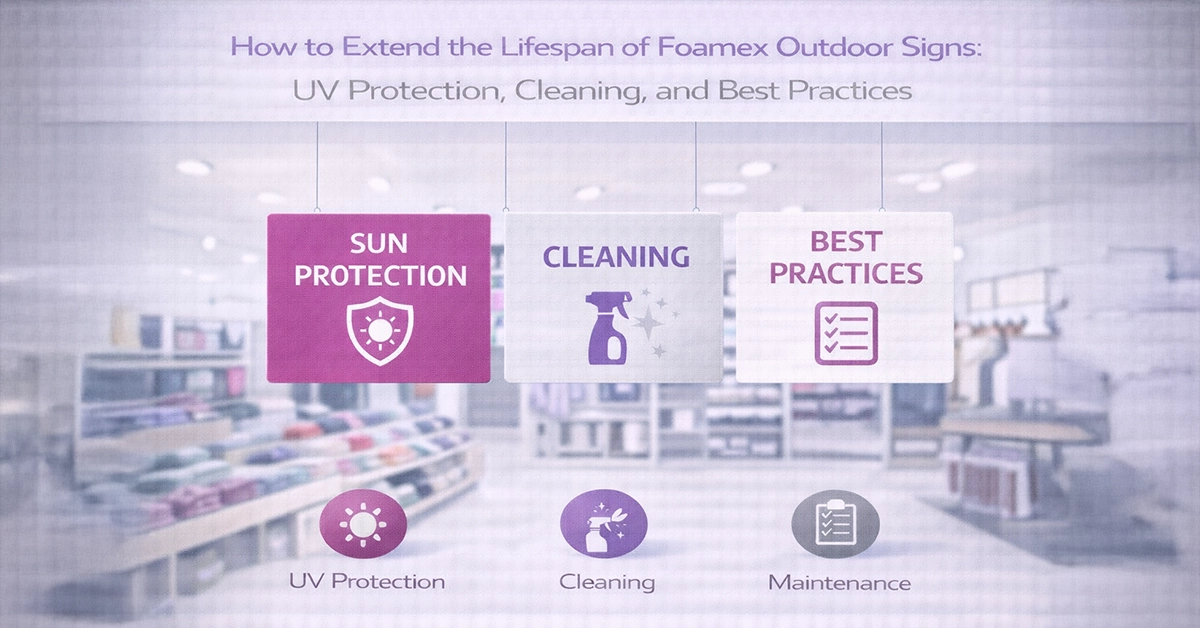 How to Extend the Lifespan of Foamex Outdoor Signs: UV Protection, Cleaning, and Best Practices