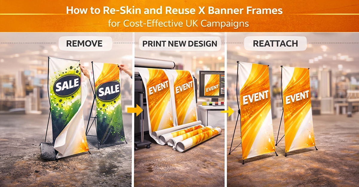 How to Re-Skin and Reuse X Banner Frames for Cost-Effective UK Campaigns
