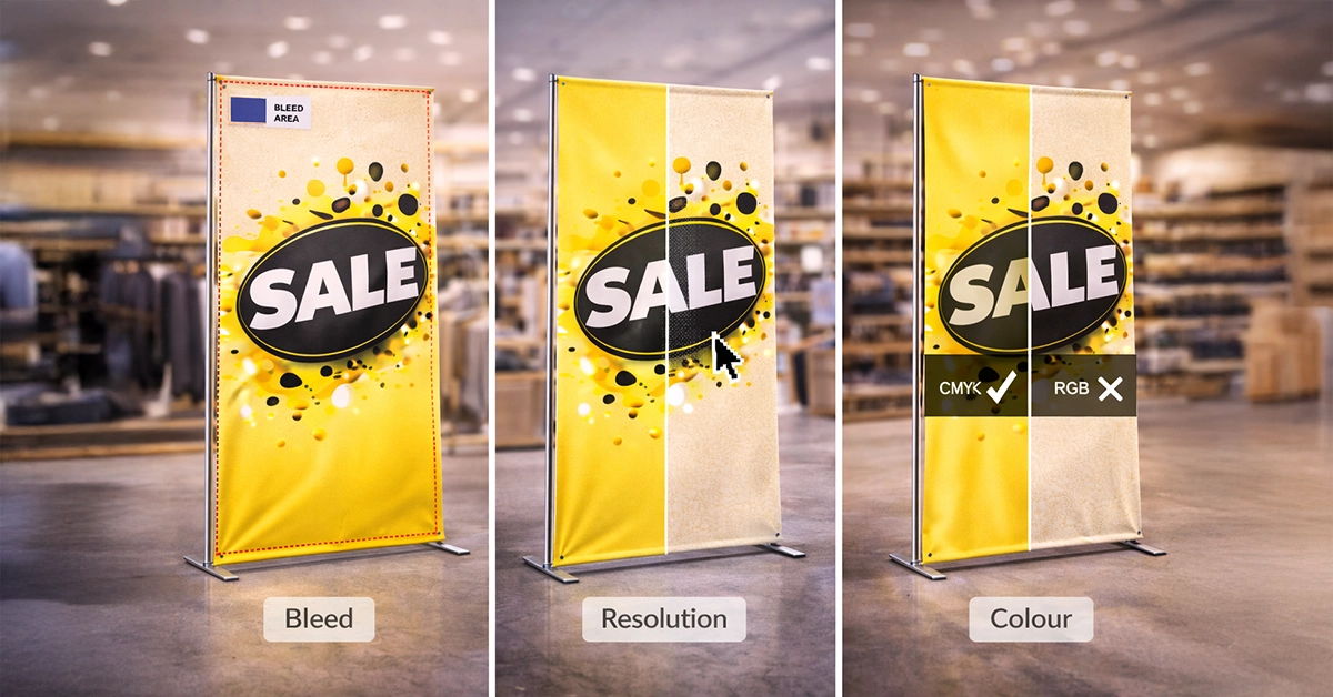 How to Set Up Banner Artwork Correctly: Bleed, Resolution and Colour