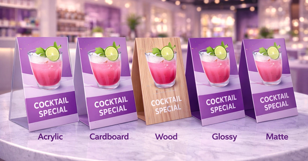 Material and Finish Options for Table Talkers: The Complete Commercial Buyer’s Guide