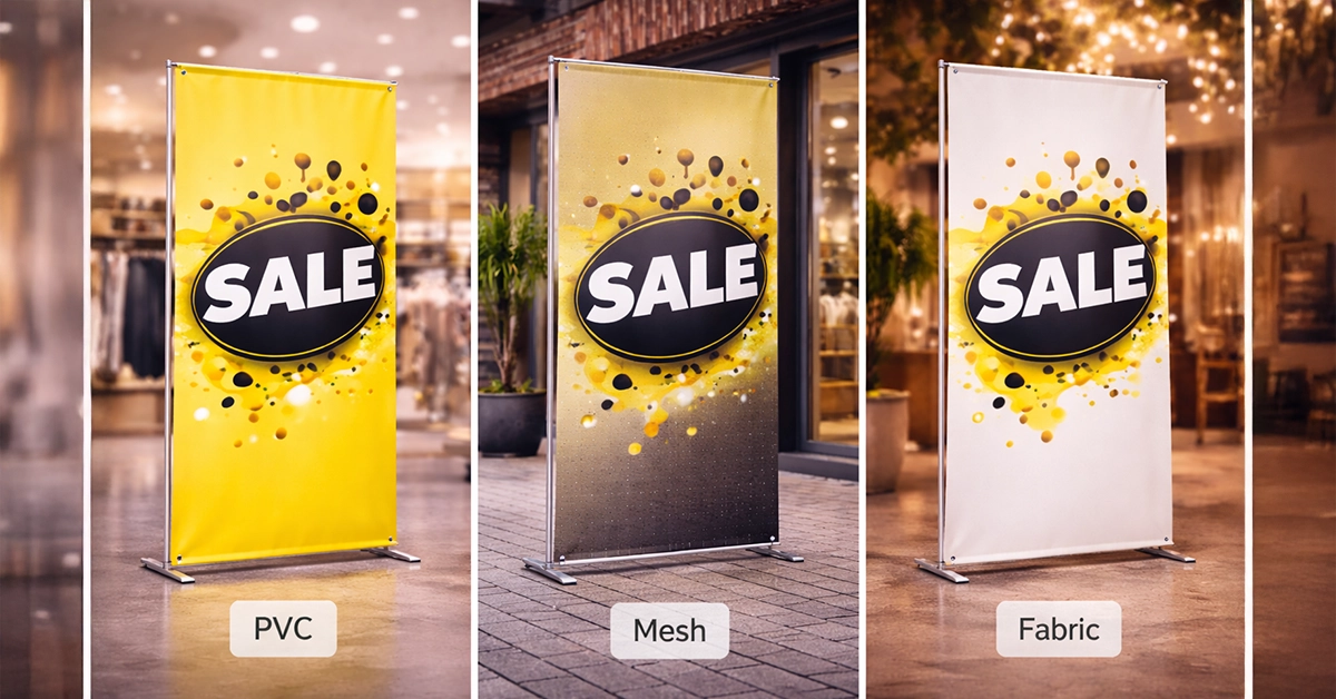 PVC vs Mesh vs Fabric Banners: Choosing the Best Material for Your Environment