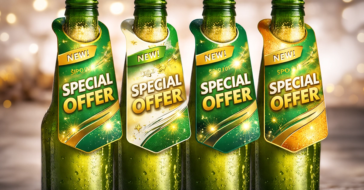 Premium Finishing Options for Bottleneck Hangers: Foil, Embossing, Spot UV and More