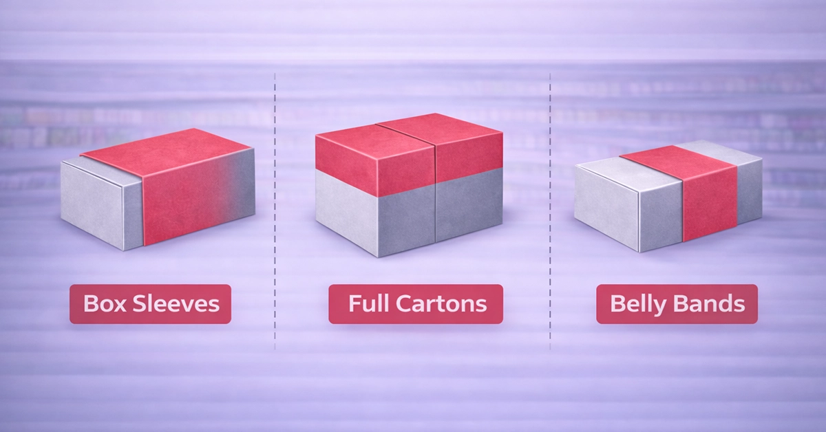 Structural Packaging Comparison: Box Sleeves vs Full Cartons vs Belly Bands