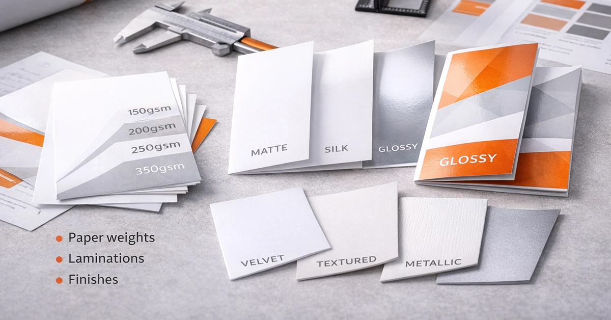 How to Choose Paper Weights, Laminations, and Finishes for Z Fold Brochures: A Complete UK Guide