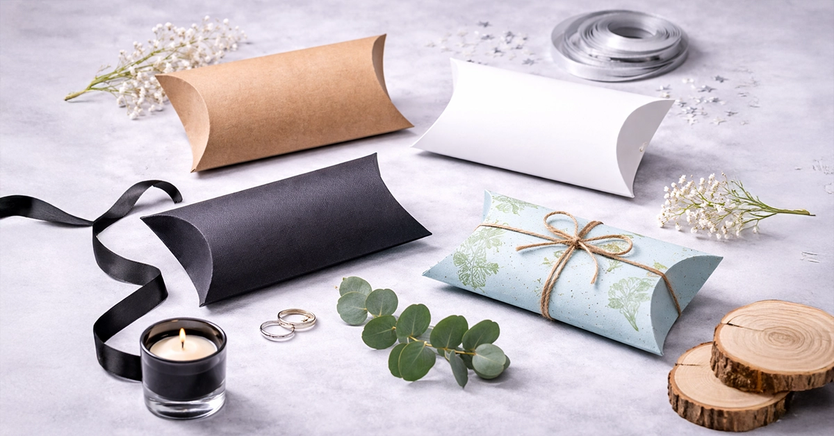 Printed Pillow Box Materials Explained: Kraft, Coated, Textured and Eco Options